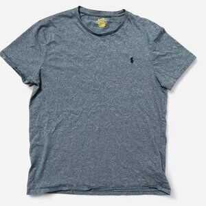 Polo Ralph Lauren T shirt Mens Large Custom Slim Fit Gray Cotton T Shirt Preppy